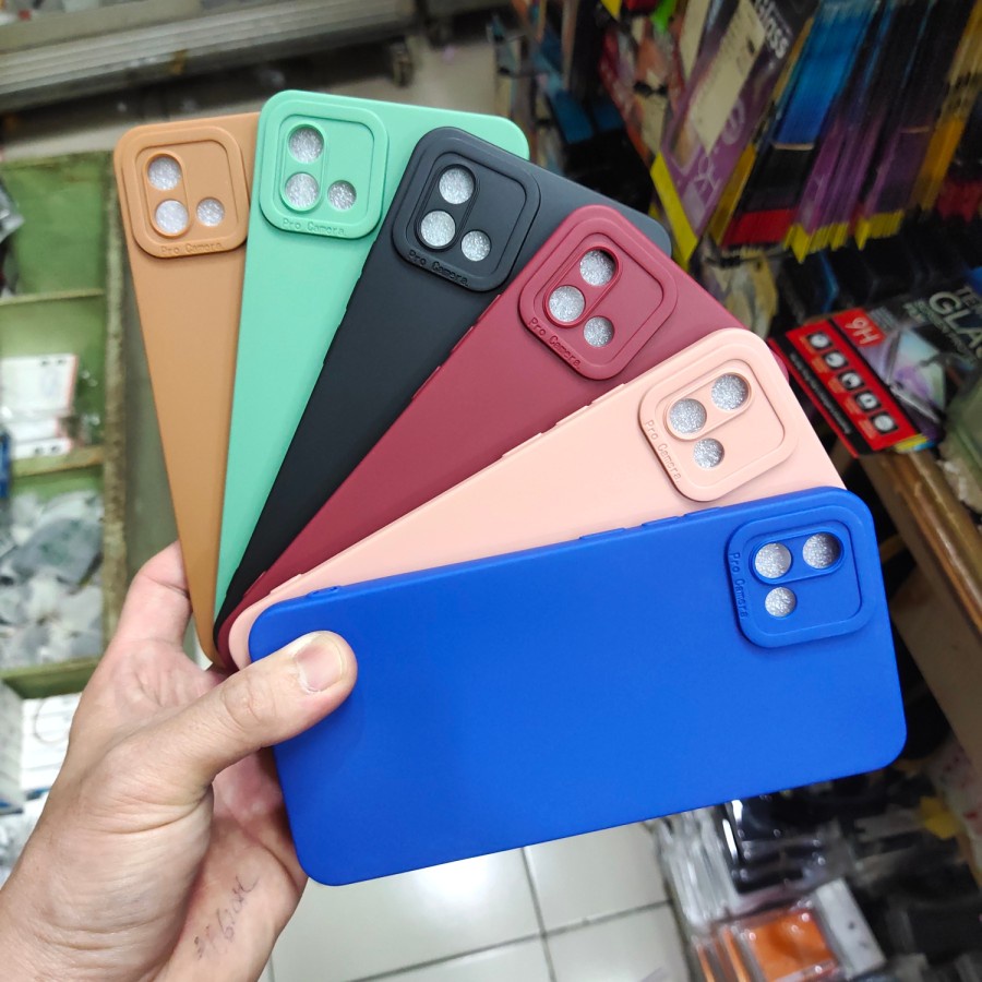 REALME C31 , REALME C25 , REALME C35 , OPPO A16K , REALME C55 karet softcase silikon model PRO CAMERA MACARON