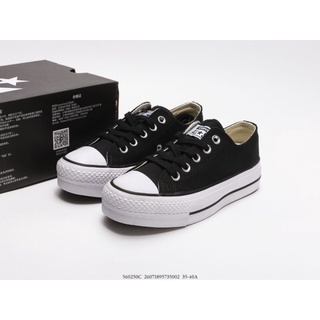 platform converse leather black