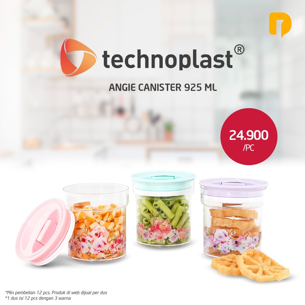 Toples Kue Kering Lebaran plastik Bening Cantik Unik Murah Angie Canister