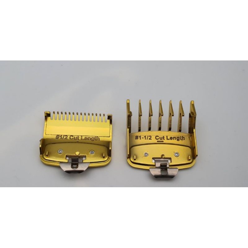 Sepatu Clipper WAHL / Attachment Comb WAHL ukuran 0.5 dan 1.5 set GOLD