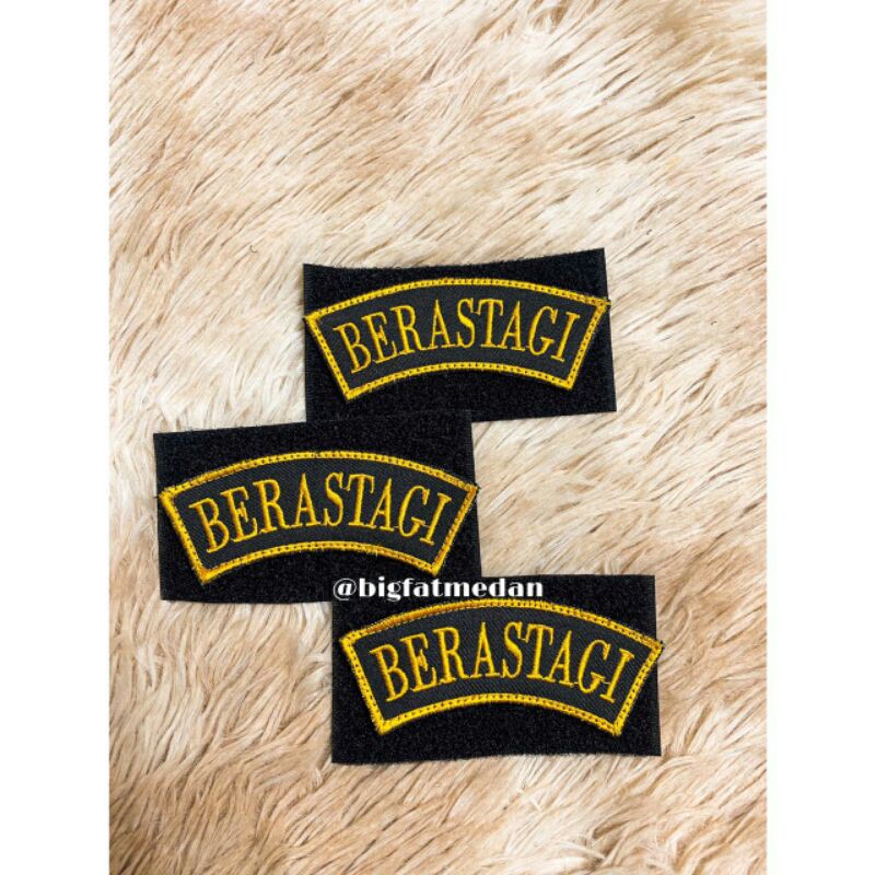 Patch Logo, Bordir logo / Emblem Lokasi / Emblem Berastagi+Velcro