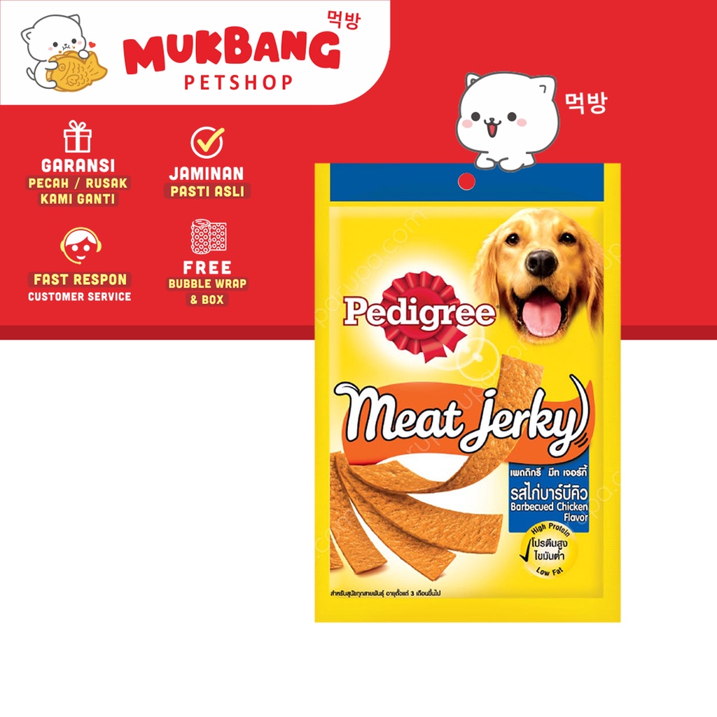 Pedigree Jerky Stick Strap Snack Anjing Cemilan Camilan Anjing Dendeng Kering Stik Pedigree Meat Jerky Strap Stix Smoke Beef