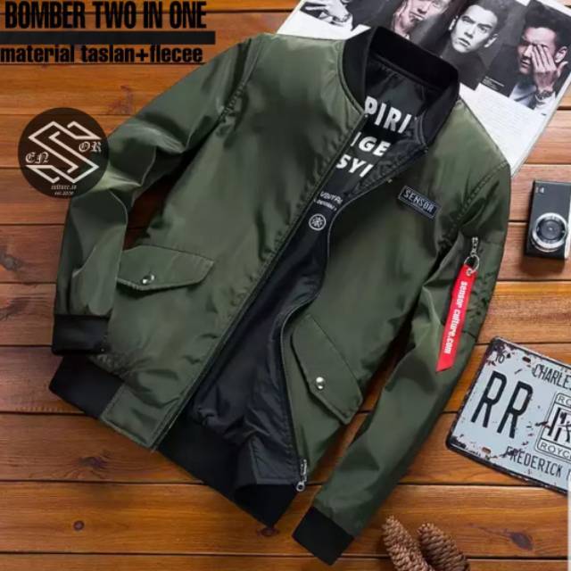 JAKET BOMBER TWO IN ONE/JAKET PRIA/JAKET DISTRO TEEBARU/JAKET 100% ORIGINAL DISTRO