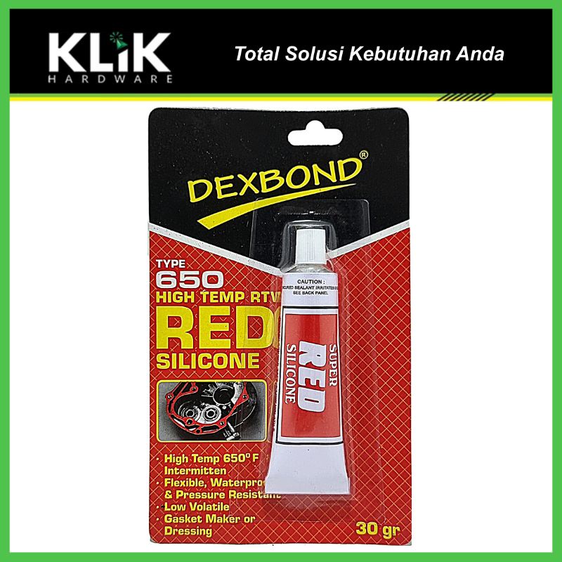 DEXBOND Red Silicone 30 gram Lem Silikon Sealer Gasket MERAH