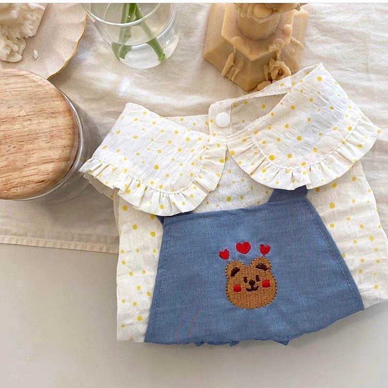 Soft denim bear classic dress