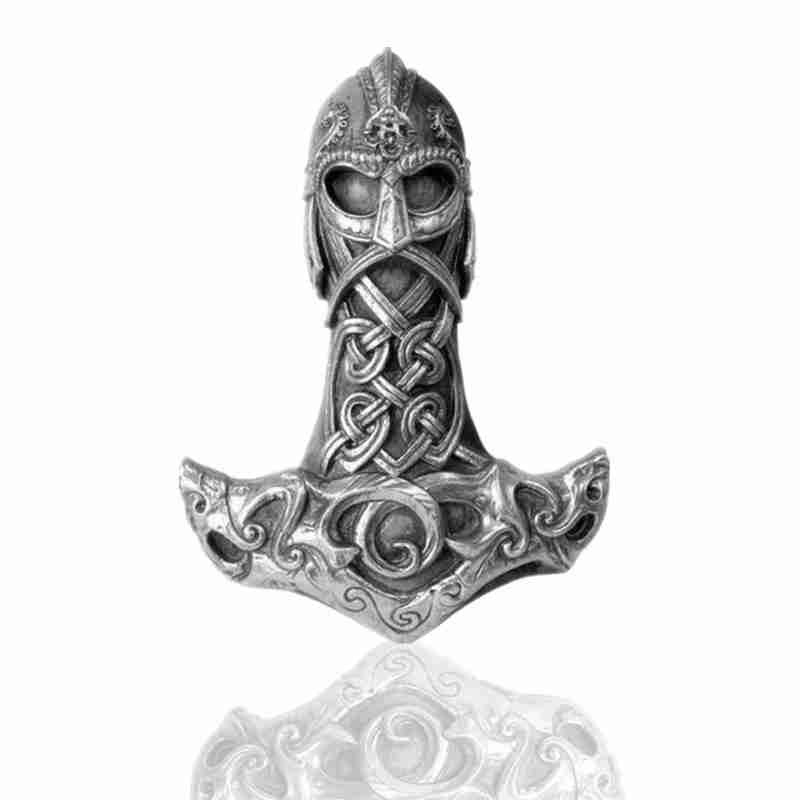 Nordic Odin Kambing Thor's Hammer Pendant Kalung Pria / Aksesoris Perhiasan Fashion