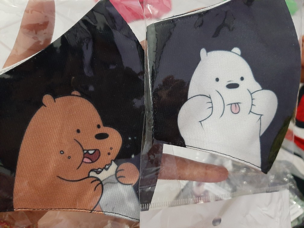 Masker Kain We Bare Bear - Ice Bear