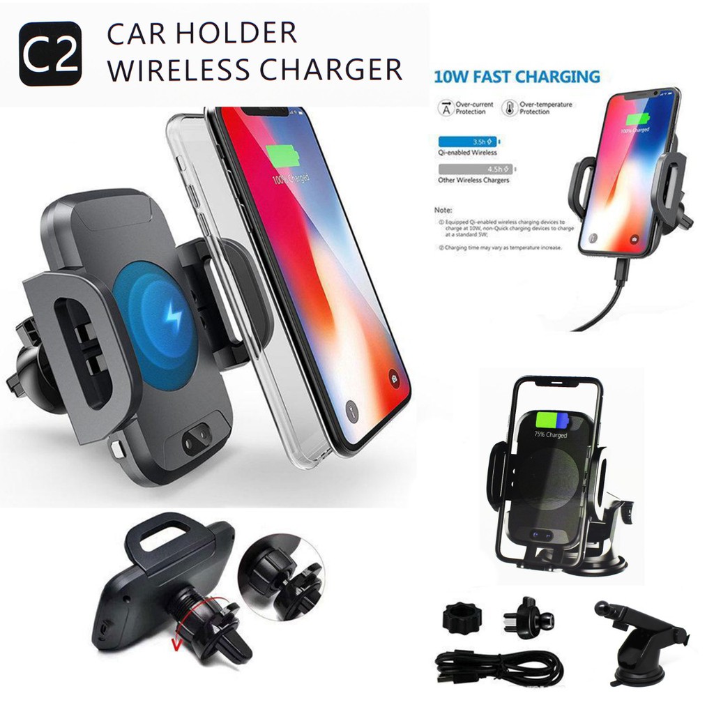 Holder HP C2 Smart Sensor Fast Charging Car Holder Wireless Charger