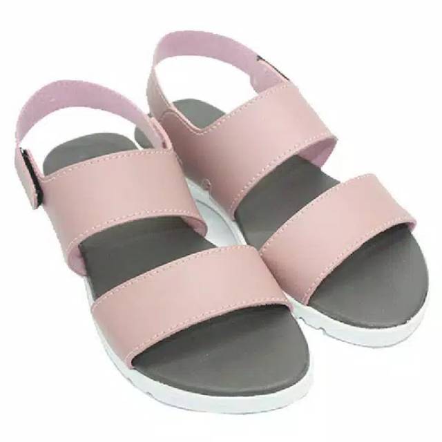 Klensia Sendal Wanita Flat Women Sandal Pink 671-008 -
