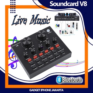 Soundcard V8 / Sound Card V8s V8 / Bluetooth Audio Usb External Live Mixer Audio Soundcard