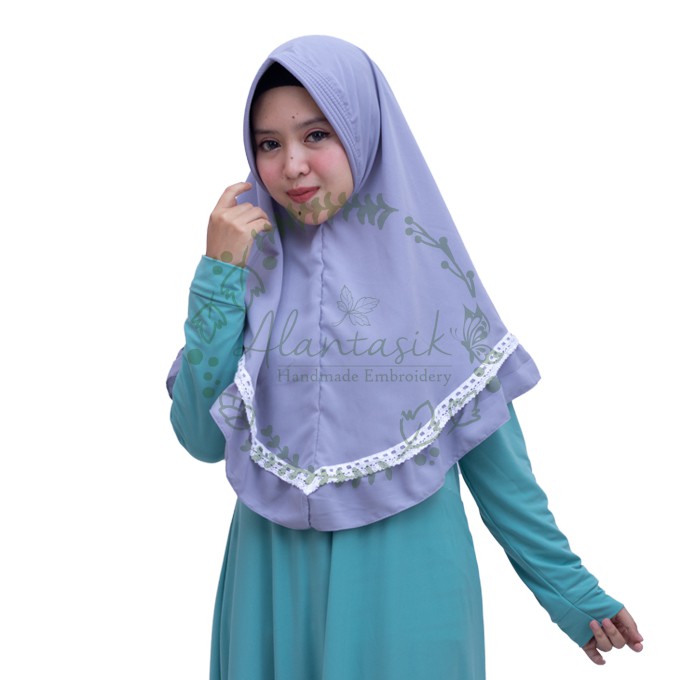 Alantasik - jilbab pet antem aira renda lace hijab hijab instan R.17