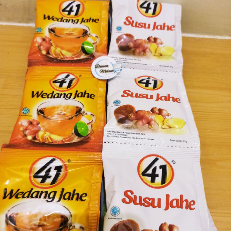 

WEDANG JAHE 41 & SUSU JAHE 41 @ 10 pcs