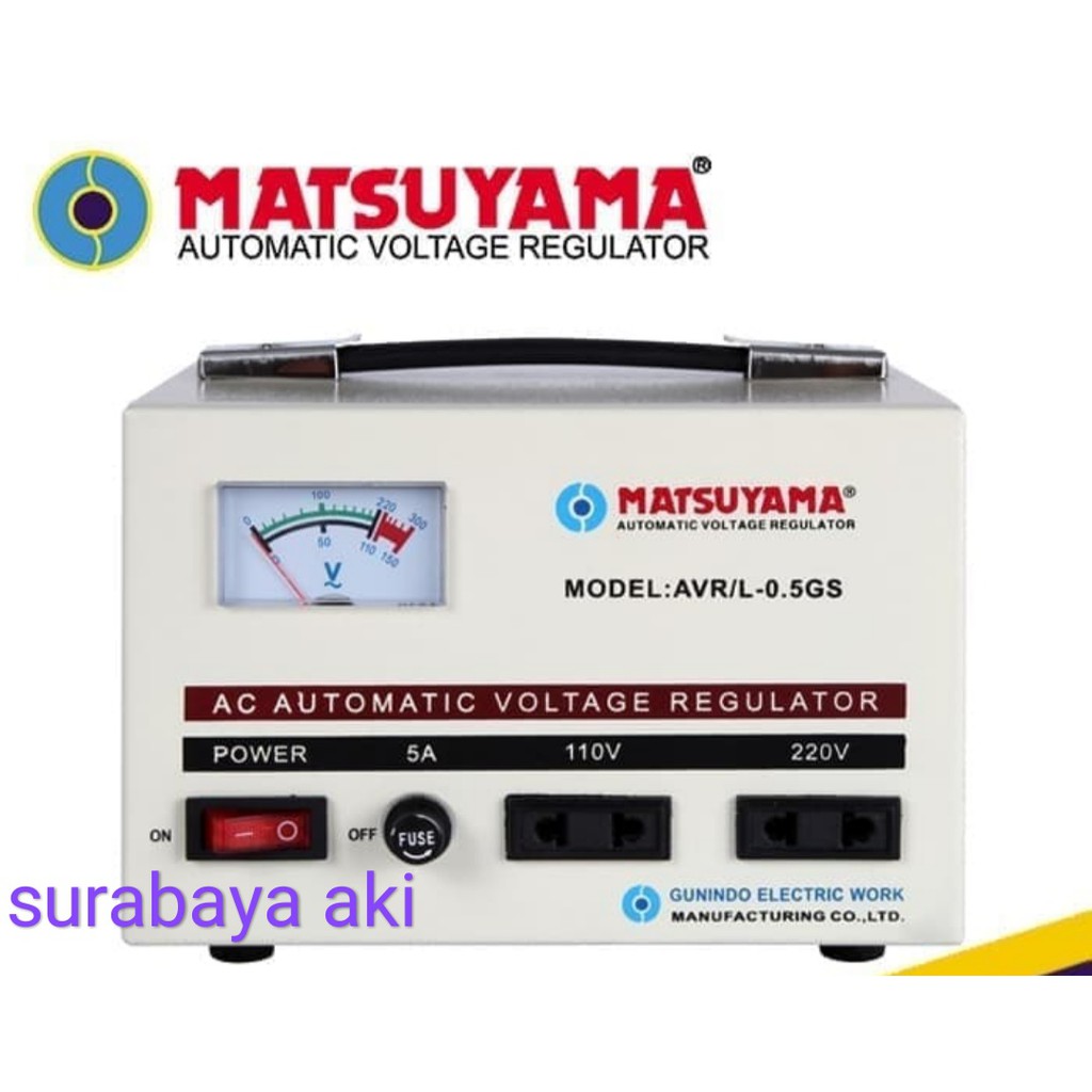 Stabilizer 500 VA Stavol Matsuyama 500VA  Voltage 0,5 GS  1PH 0,5 KVA 220v STAVOLT 500VA