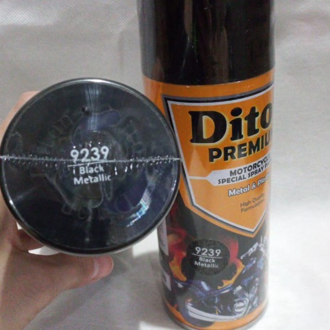 Pilok Pilox Cat Semprot DITON Premium 9239 Black Metallic / Hitam Metalik (400cc / 400ml)