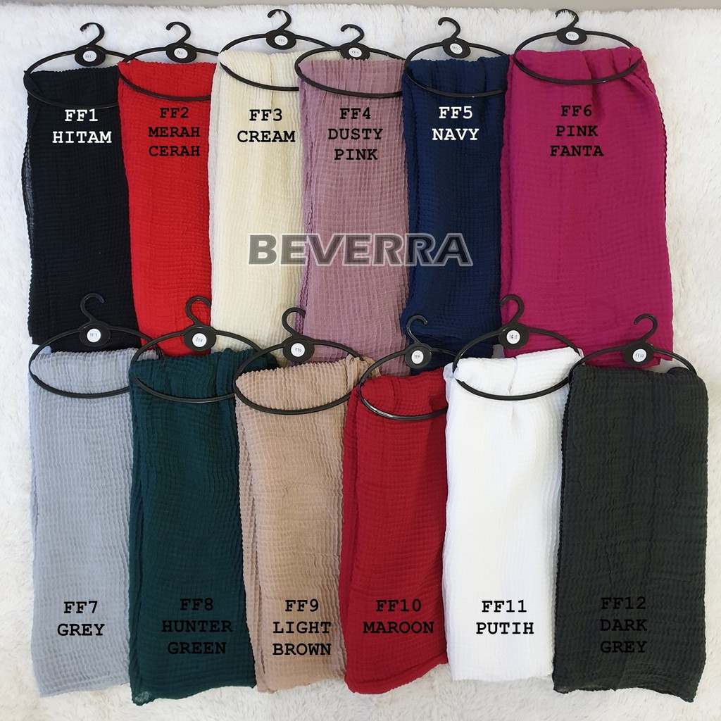 (COD) PASHMINA PLISKET KOTAK A36 negro shawl kerudung bawal hijab waffle Hijab viscose