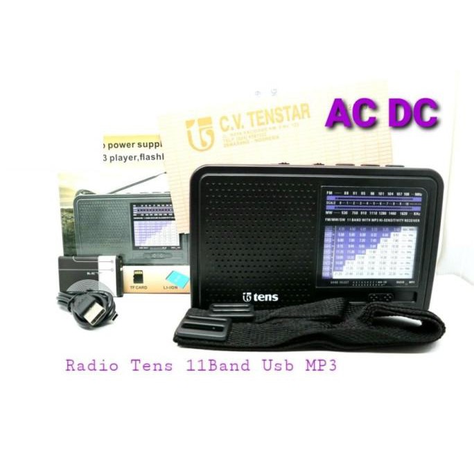 Koko1_Shopp | Tens Radio 11 Band Ac/Dc Micro Sd/Usb Mp3 Tens Tsr-823 Am Fm