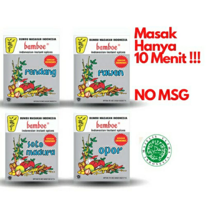 

BAMBOE Bumbu Instan Khas Nusantara Classic Pack