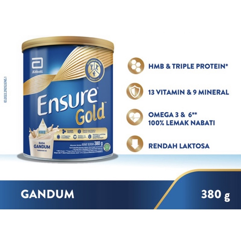 Ensure gold gandum 380 gram ( susu nutrisi lengkap kesehatan )