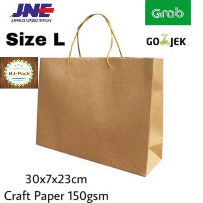 

Paperbag polos Tas kertas polos L 30x7x23 Goodiebag Shoppingbag