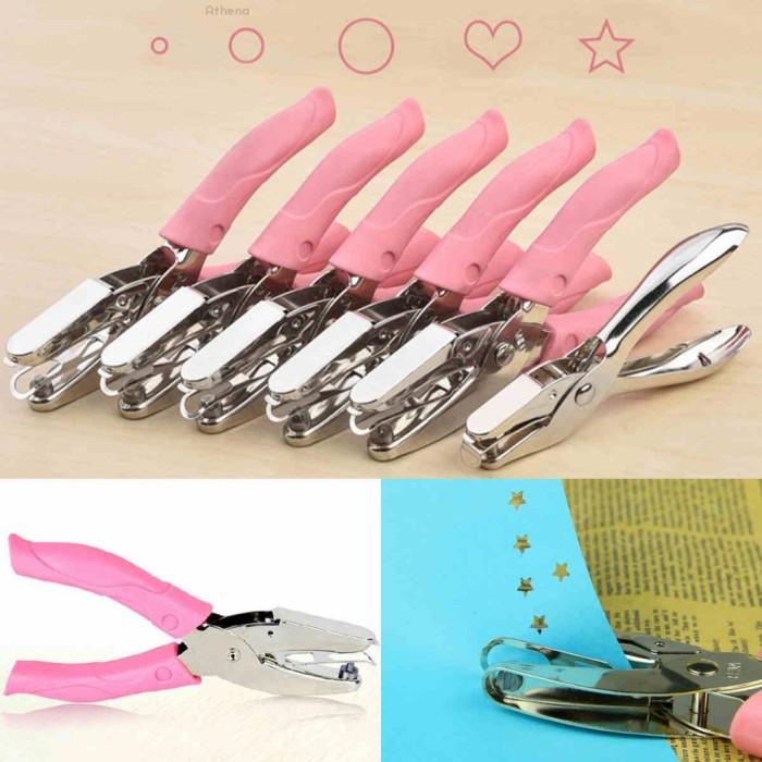 Delia | Manual Craft Puncher Paper Hole Punch Cutter Circle Heart Star With