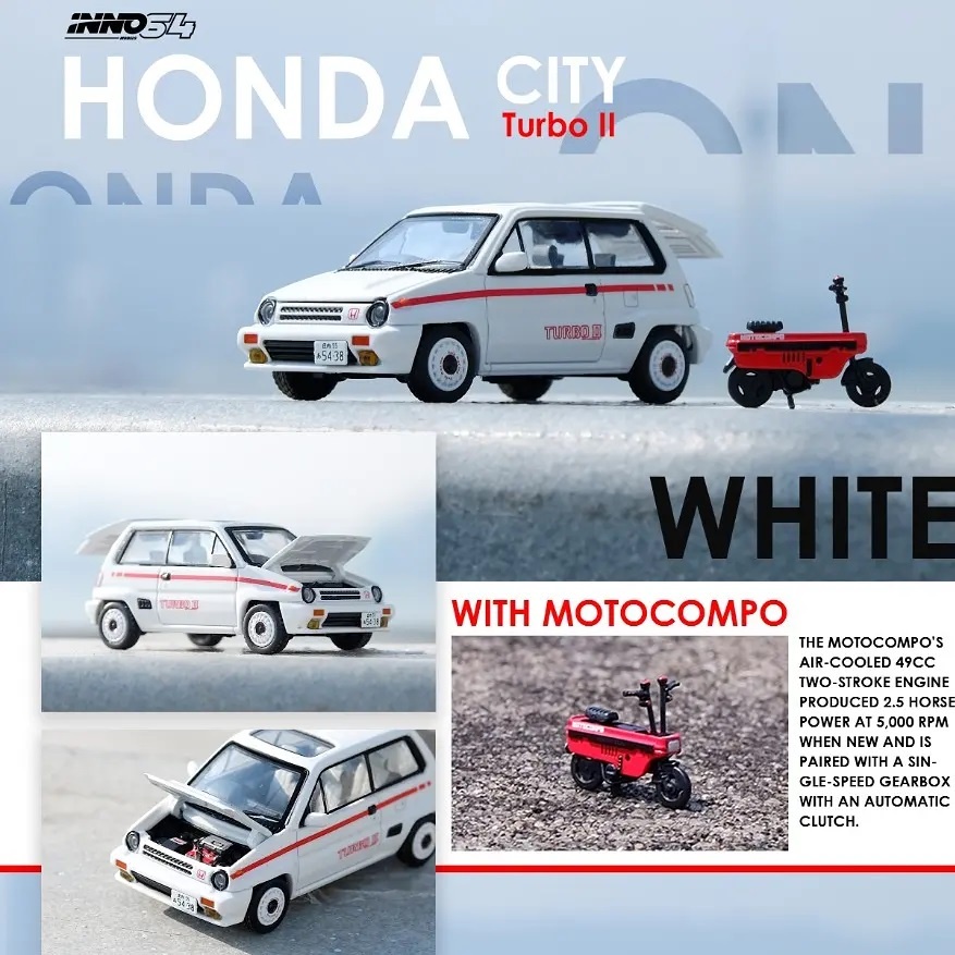 INNO64 Honda City Turbo II With Motocompo
