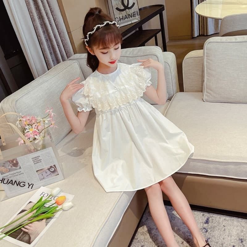 Dress Anak Perempuan Import Brokat Baloon Chinese 3-9 Tahun