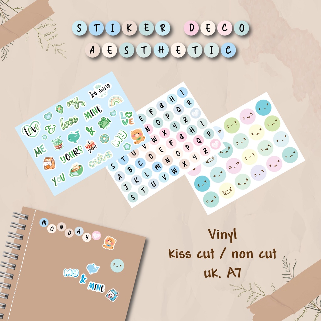 

STIKER DECO ALFABET ANGKA WARNA GREETINGS THANK YOU PITA CONFETTI WATERPROOF