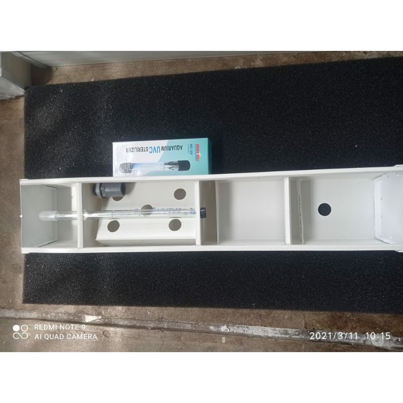 Talang filter aquarium 70cm + lampu uv