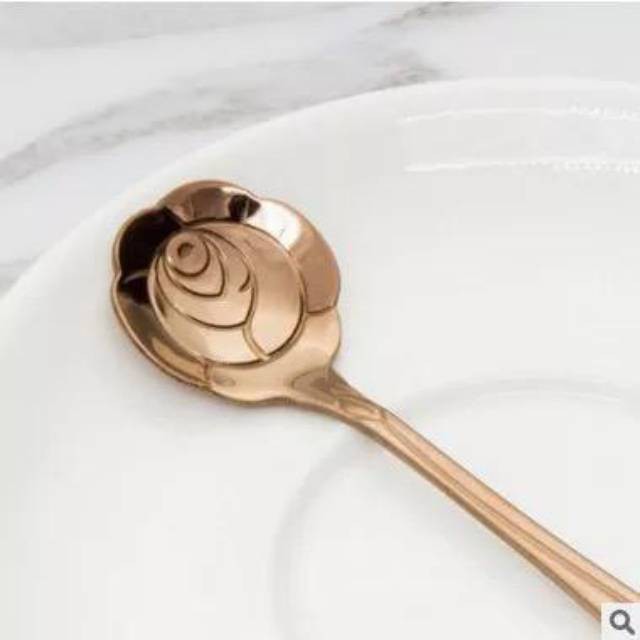 Dessert Spoon Motif Bunga. (pendek)