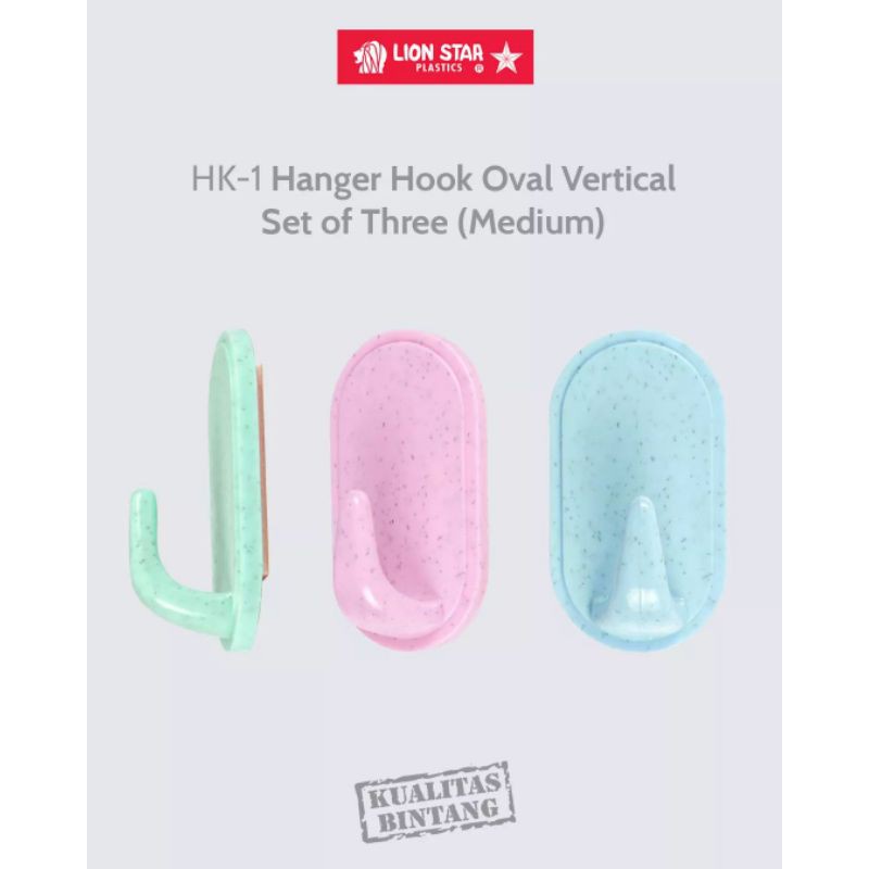 LION STAR Hook Tempel / Hanger Hook Oval 3in1 HK-1 (Medium) | HK-3 (Large)