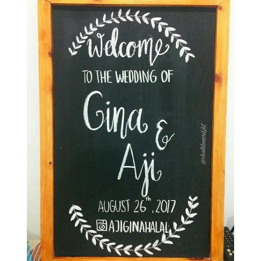 

Papan Tulis Kapur 40X60Cm Chalkboard Unik Papan Hitam Blackboard