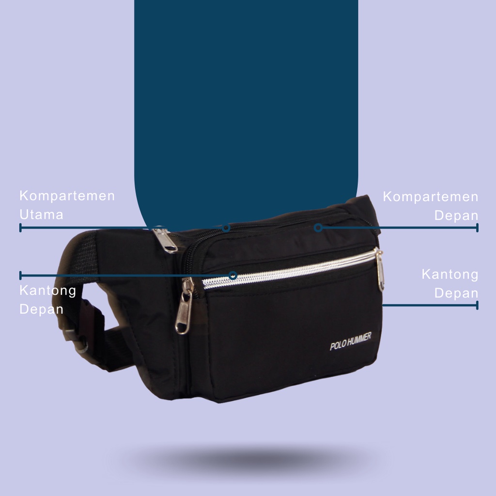 Tas Pinggang Olahraga Import - Waistbag Unisex POLO HUMMER