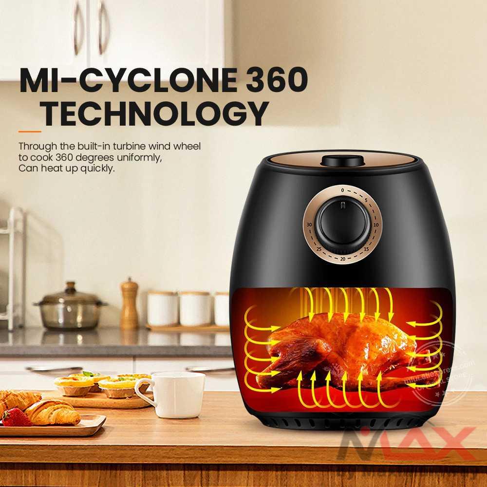 Penggorengan Elektrik MIUI Smart Air Fryer Mesin Penggoreng Udara 2L - AF-8061 Warna Hitam