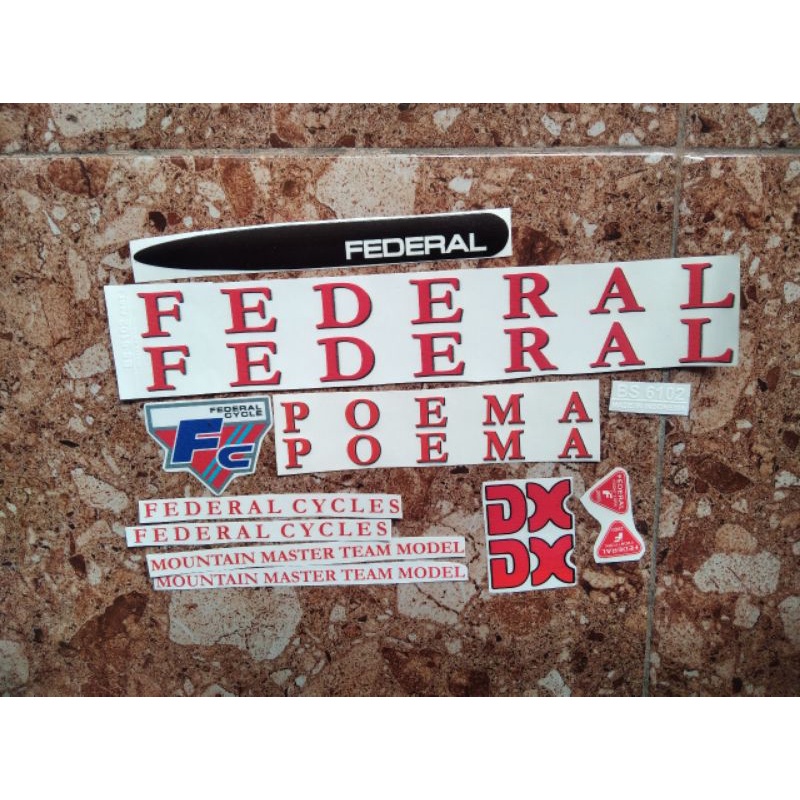 decal striping stiker sticker transparan bukan cutting sepeda gunung mtb klasik federal tipe poema w