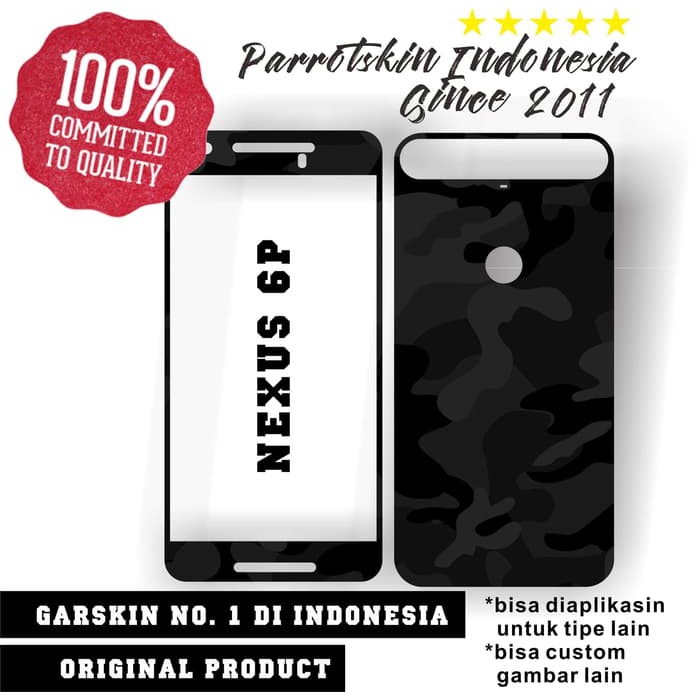 Garskin Skin Huawei Nexus 6P Black camo army for back case