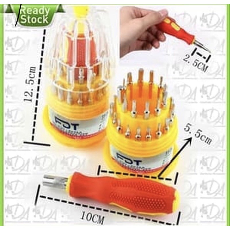 Obeng set HP multi 31 in 1 Screwdriver handphone elektronik Laptop PC