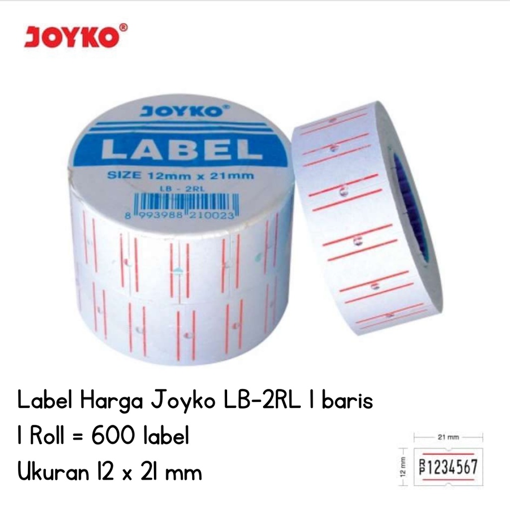 

Label Harga / Price Label Joyko LB-2RL 1 Baris