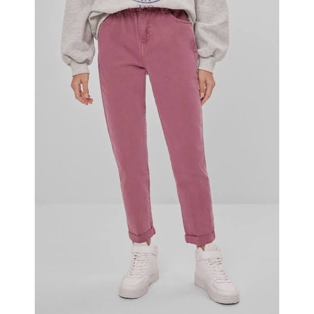 Bershka Elasticated High Waist Pants