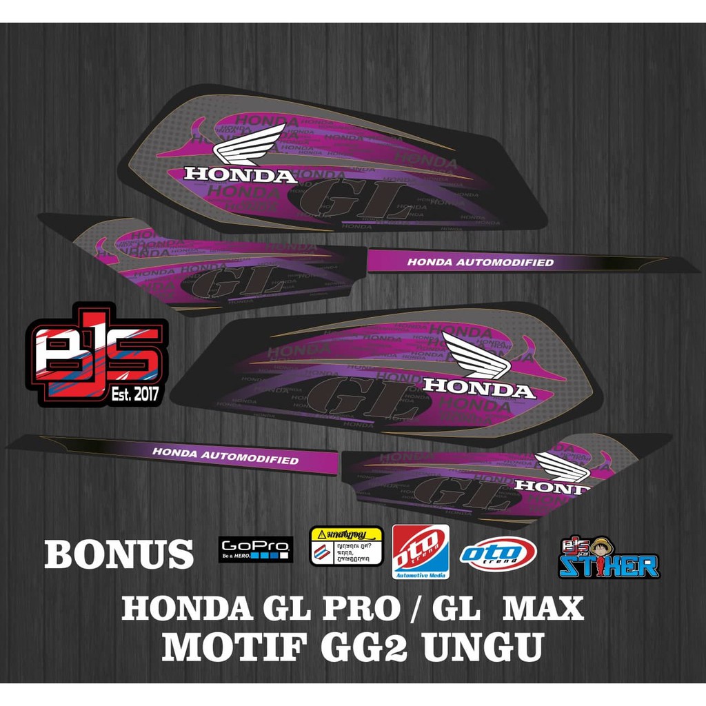 Striping gl pro - Stiker Decal GL Pro max GG2 ungu