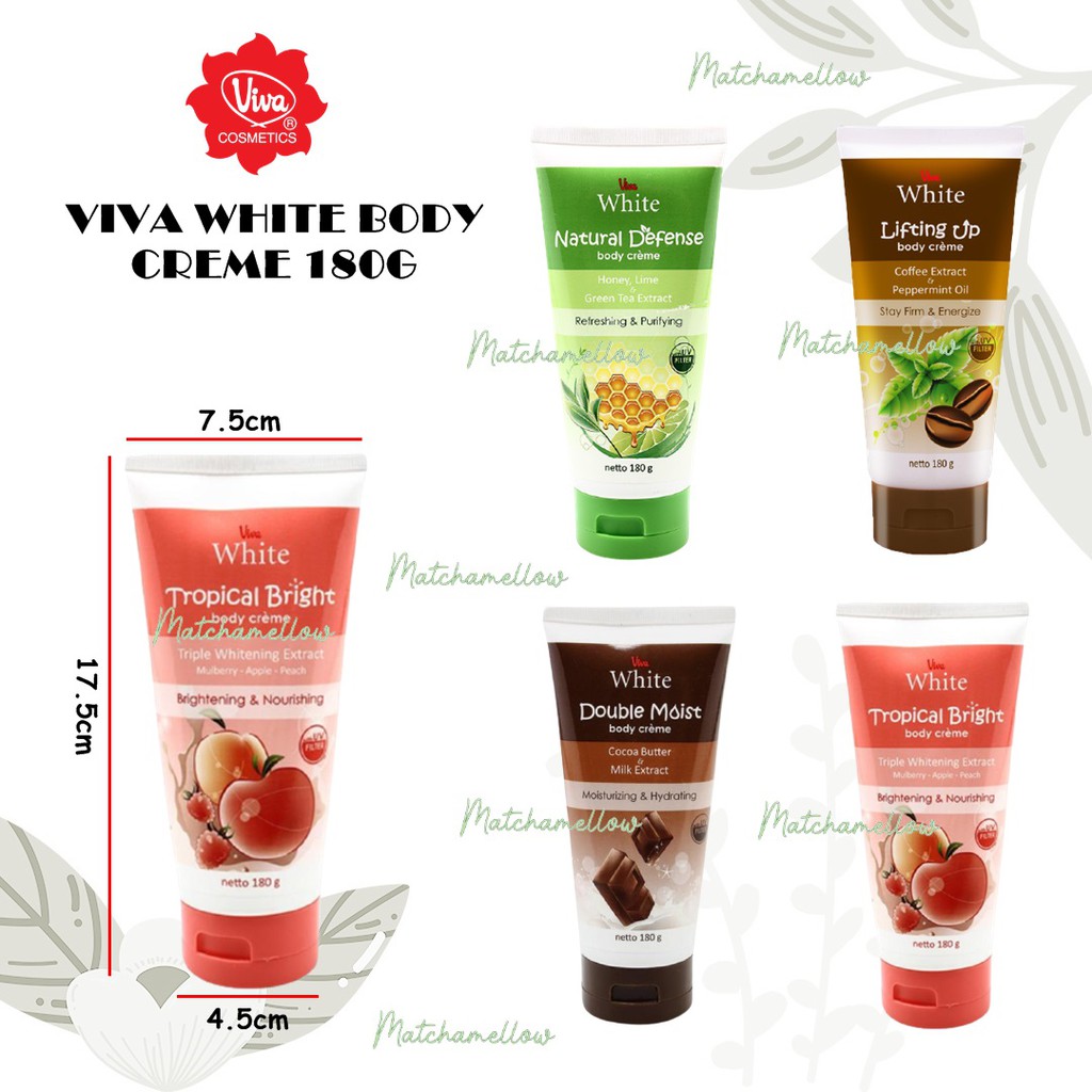 ❄️MATCHA❄️ VIVA WHITE BODY CREME 180G - VIVA BODY CREAM BPOM ORIGINAL