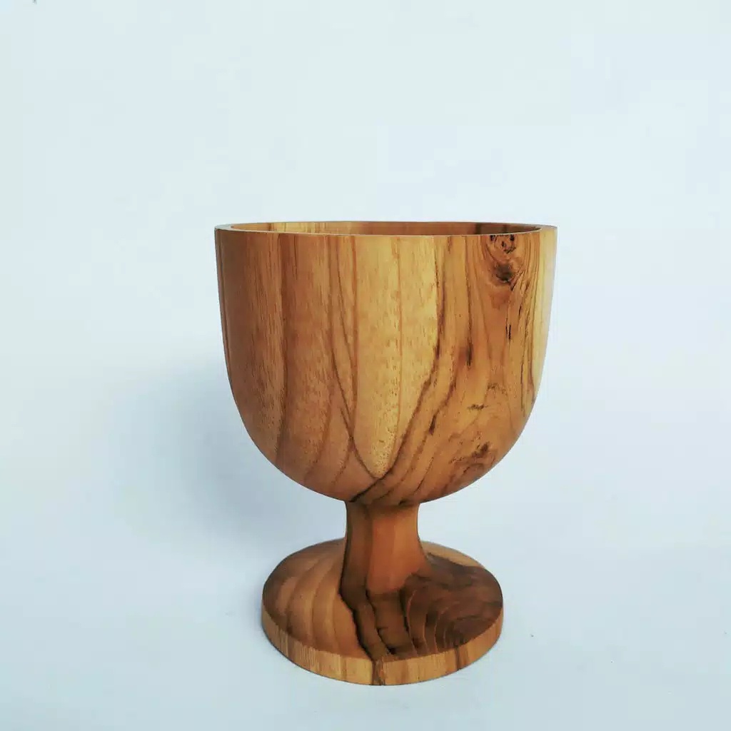 GELAS GAGANG JATI gelas unik gelas wine gelas kayu kerajinan kayu