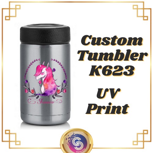 CUSTOM [ NAMA / LOGO ] CETAK UV PRINTING K623 TERMOS / TUMBLER KAXIFEI  / PROMOSI SOUVENIR HAMPERS