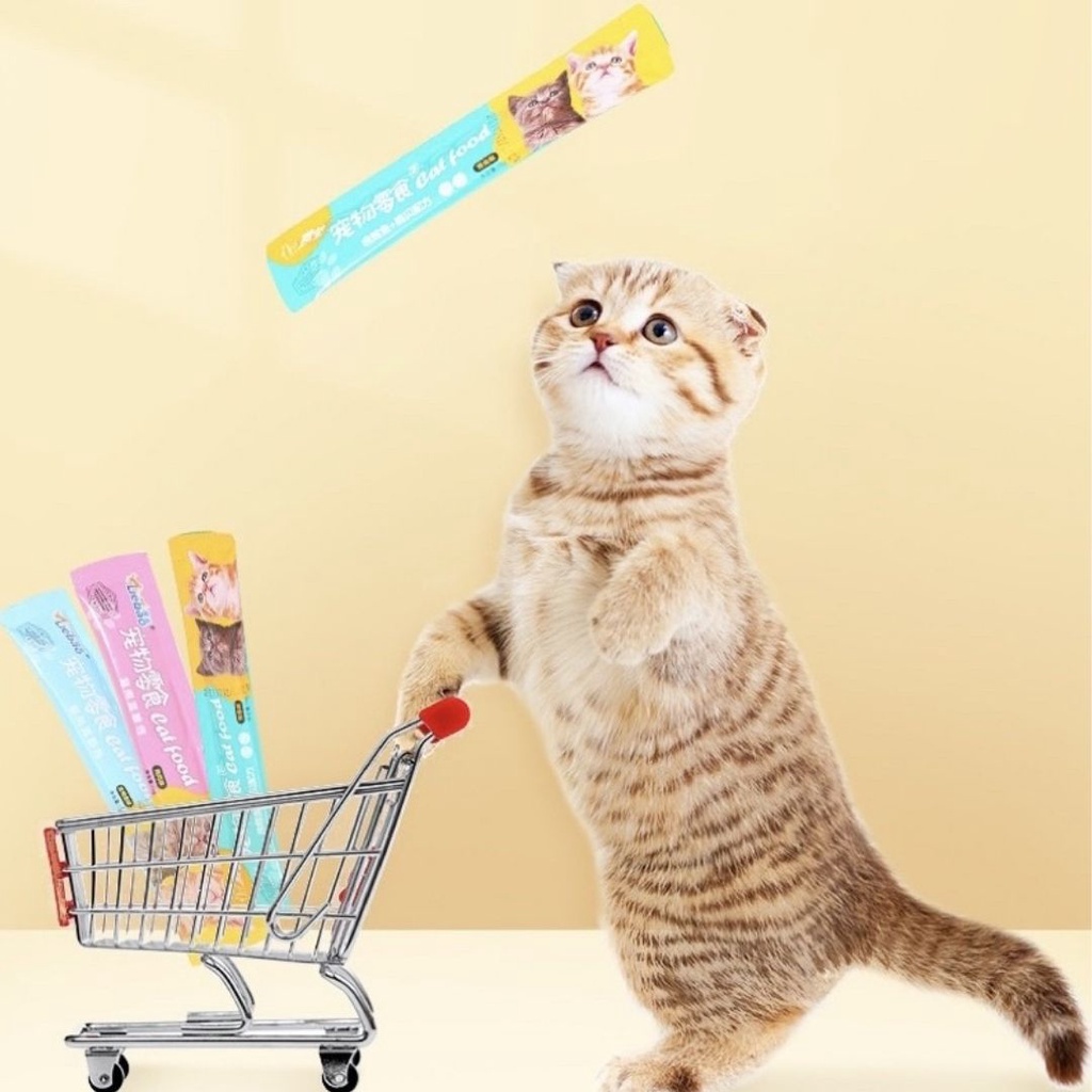 Cemilan Vitamin Kucing Basah Grunt 15g Vitamin bulu kucing Vitamin setarah Meo Snack Kucing Cat Food FEFARM