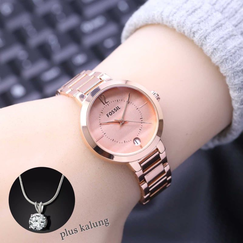 Jam Tangan Wanita Fashion Kaca Belimbing Paket Free Kalung