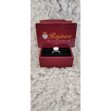 Cincin Berlian Moissanite Eropa 5 Karat Tunangan Pernikahan Mewah Asli Sertifikat