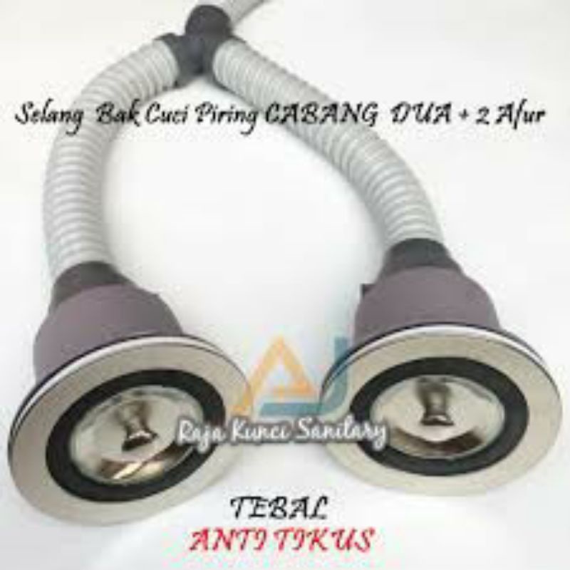 Selang Pembuangan Bak Cuci Piring + Afur /Selang Bak Cuci Piring Single Double High Quality