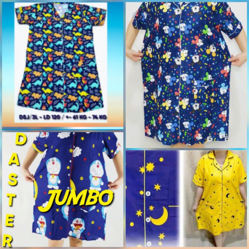 Daster JUMBO  Ld 120 Baju Tidur Banyak Motif Katun Jepang Karakter