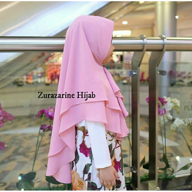 Preloved Khimar Daisy Size S Ori Zurazarine Hijab Khimar Anak Khimar Ceruty Anak Preloved Zurazarine
