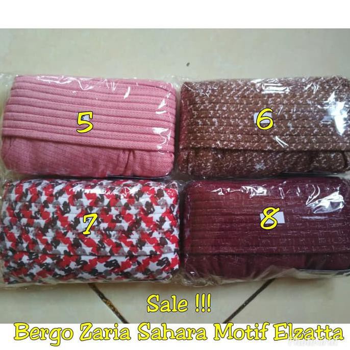 Bergo Hijab Instan ZARIA SAHARA MOTIF ELZATTA Original