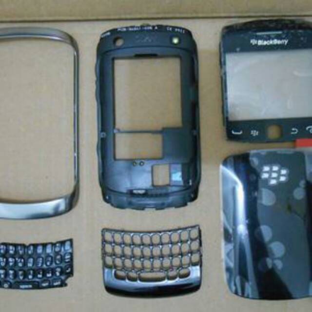 casing kesing case housing blackberry bb fullset full set apollo apolo 9360 original (Putih, Hitam)